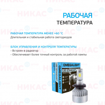 Лампа LED Omegalight Standart H3 2400lm